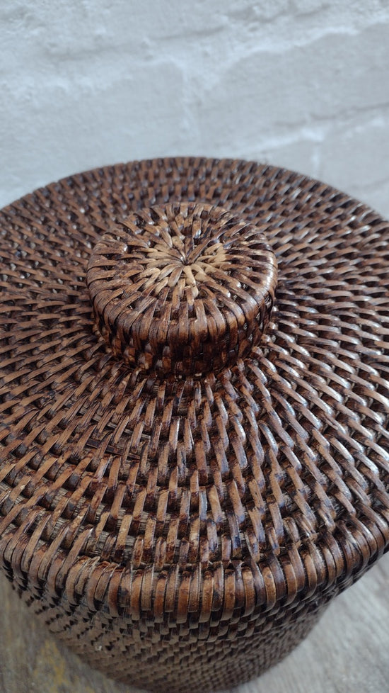 Wonky Sale | Strand Rattan Ice Bucket | Brown