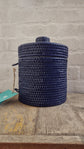 Wonky Sale | Strand Rattan Ice Bucket | Dark Blue