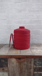 Wonky Sale | Strand Rattan Ice Bucket | Cranberry Red