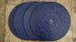 Wonky Latha Placemats | Dark Blue | Set of 4