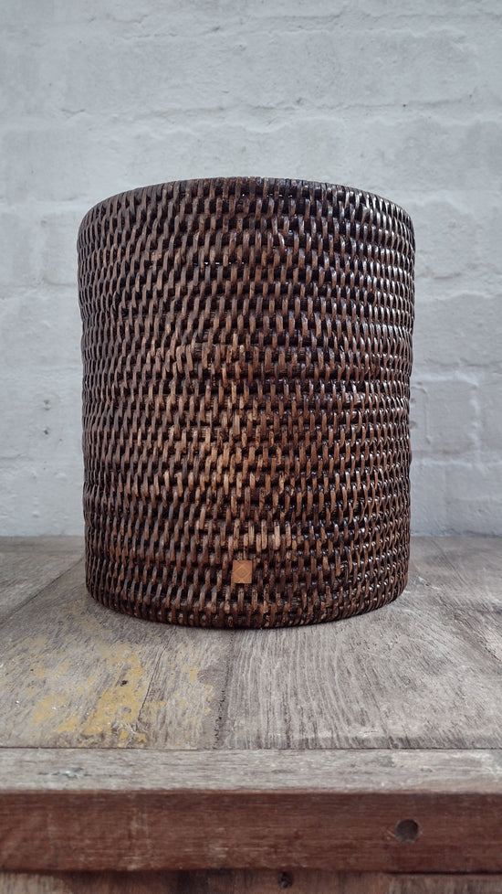 Wonky Rangoon Waste Paper Basket | Brown