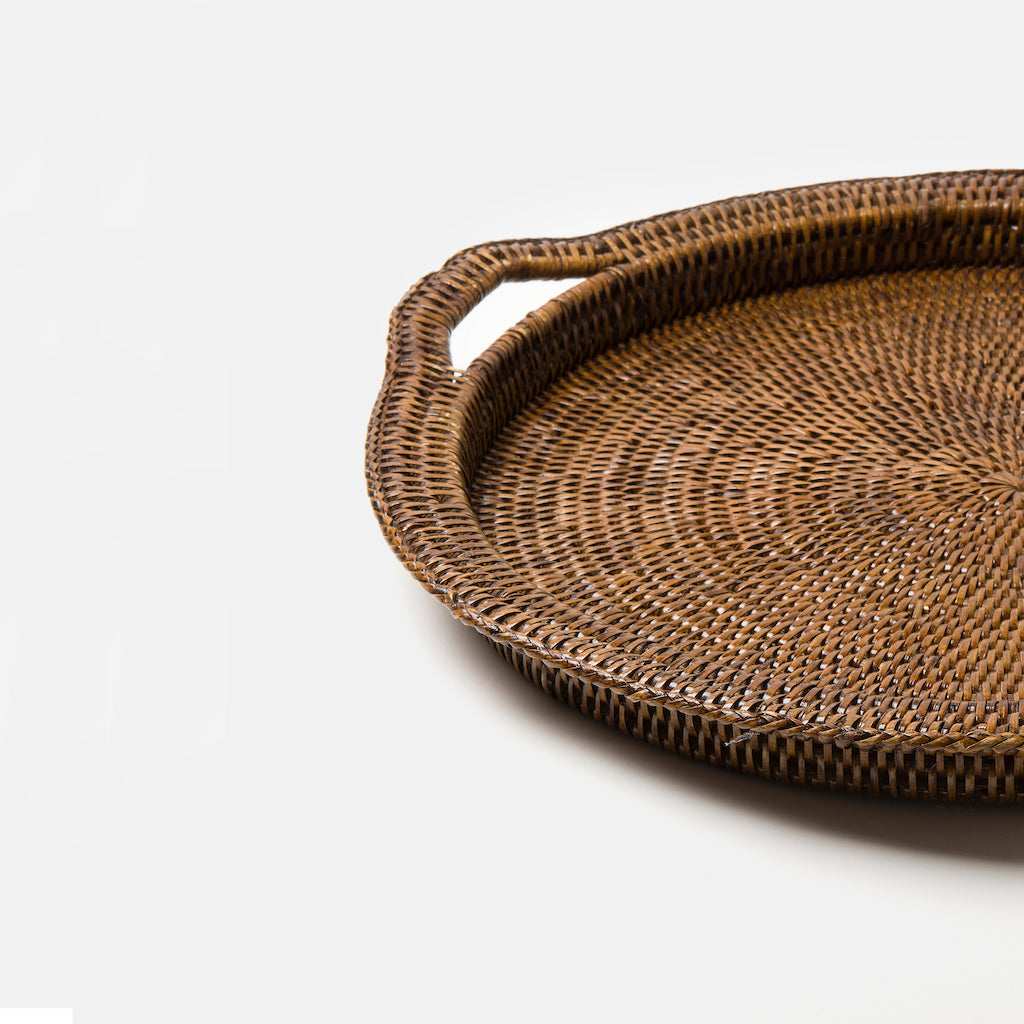 Wicker serving deals trays