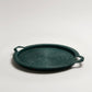 End of Line | Inle Rattan Tray | Dark Green