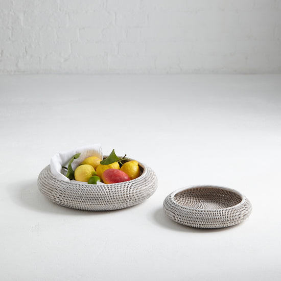 End of Line | Inya Rattan Bowl | Small White