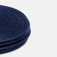 End of Line | Latha Placemats | Set of 4 | Dark Blue