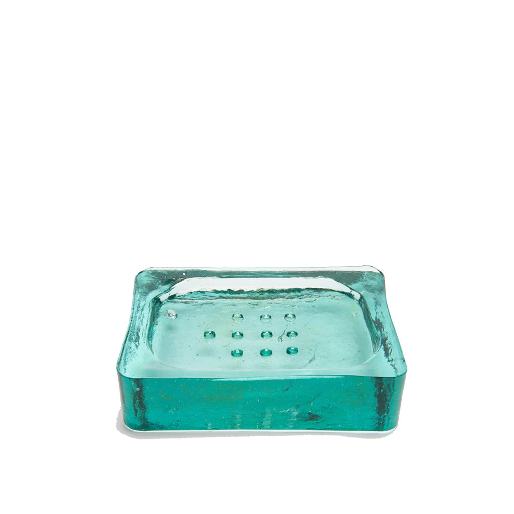 Recycled Glass Soap Dish for Bathroom Clear Kalinko