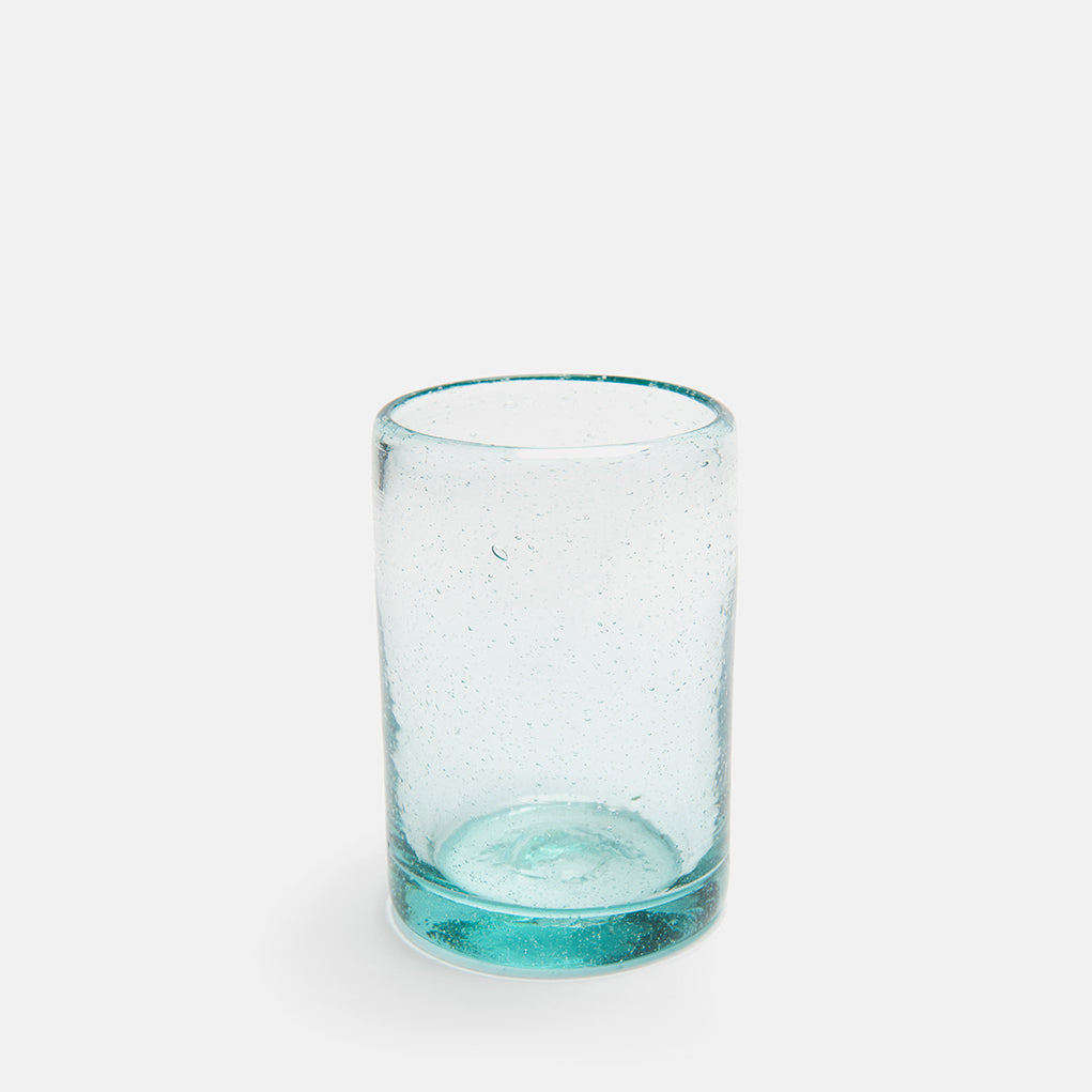 Zomi recycled glass toothbrush cup, side view
